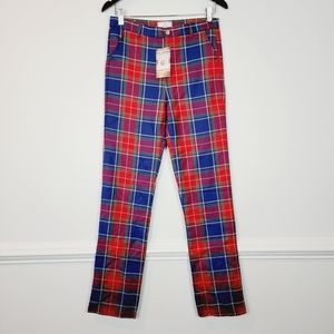 Classic Prep Childrenswear Holiday Plaid Slim Gavin Pants, Size 14